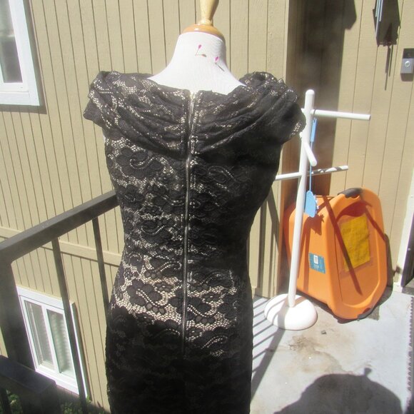 #312  NEW WOMEN'S LONG LACE EVENING DRESS BY JOLIE MOI  (SIZE 10US / 14UK) - Picture 3 of 3